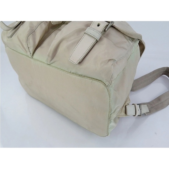 Prada Cream Backpack with Silver Logo main image 8